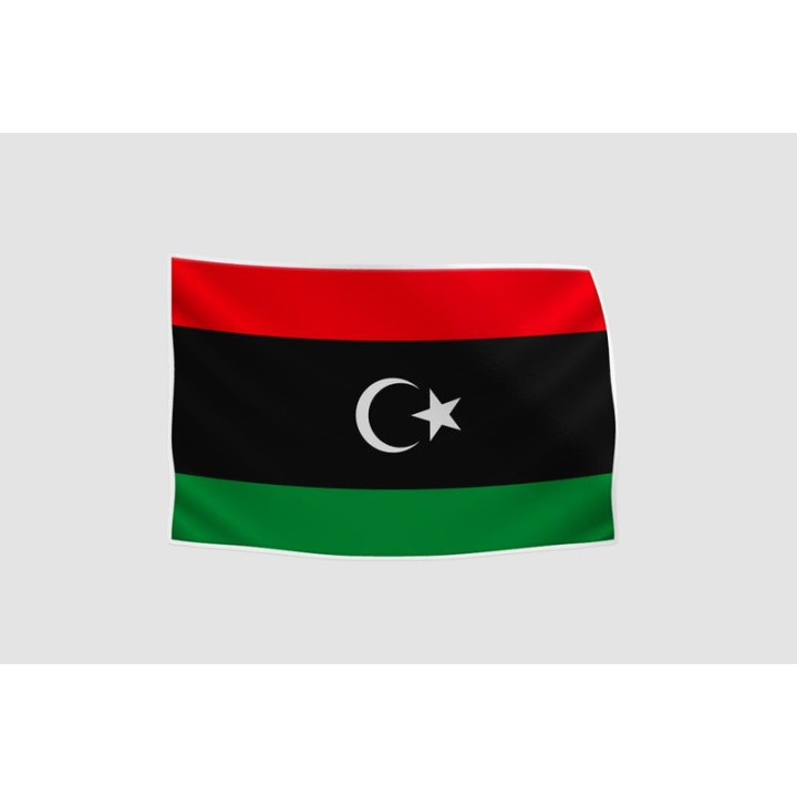 Libya Flag Style 28 Sticker - DecalsHouse