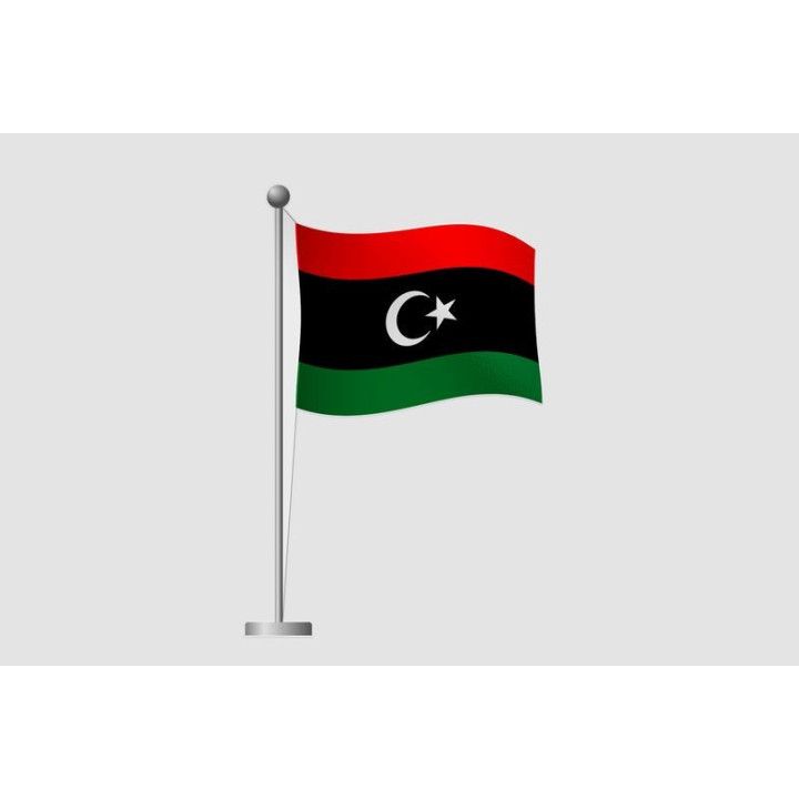 Libya Flag Style 3 Sticker - DecalsHouse