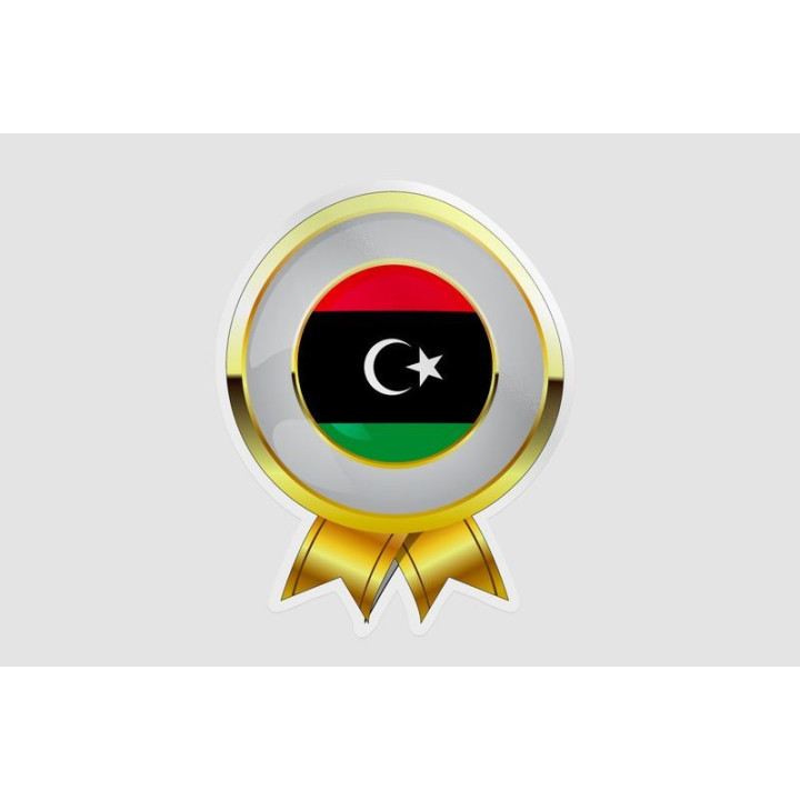 Libya Flag Style 5 Sticker - DecalsHouse