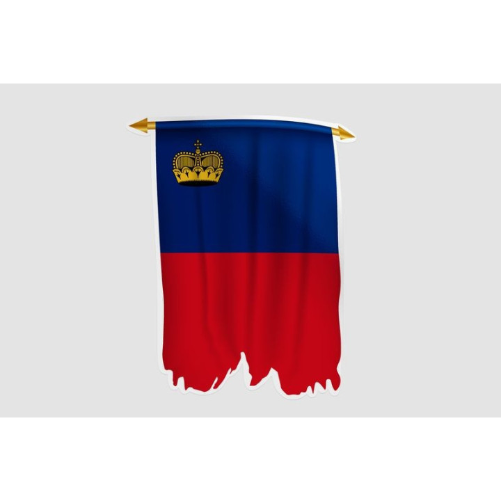 Liechtenstein Flag Style 8 Sticker - DecalsHouse