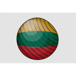 Lithuania Flag Fitness Ball Sticker - DecalsHouse