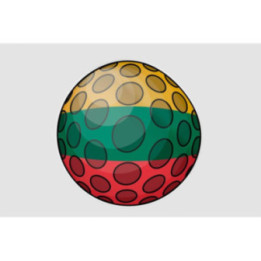 Lithuania Flag Golf Ball Sticker - DecalsHouse