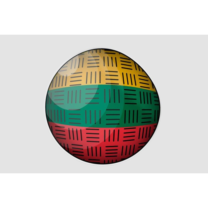 Lithuania Flag Playground Ball Sticker - DecalsHouse