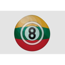 Lithuania Flag Pool Ball Sticker - DecalsHouse