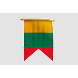 Lithuania Flag Style 13 Sticker - DecalsHouse