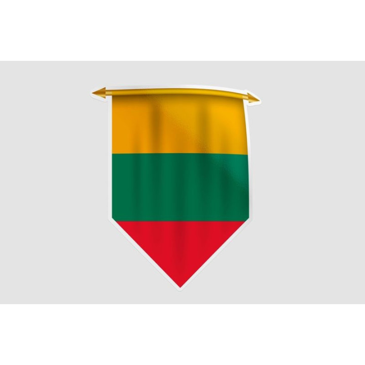 Lithuania Flag Style 14 Sticker - DecalsHouse