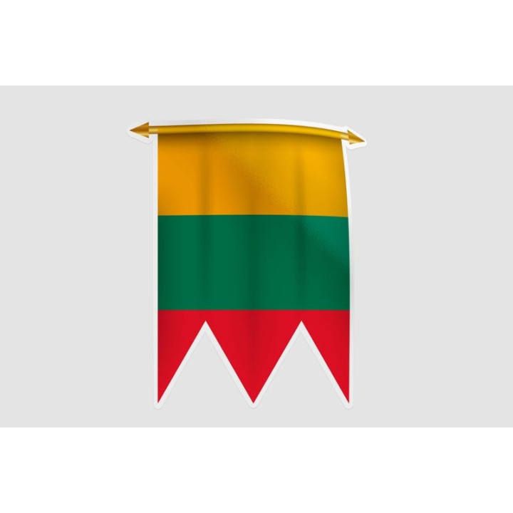 Lithuania Flag Style 15 Sticker - DecalsHouse