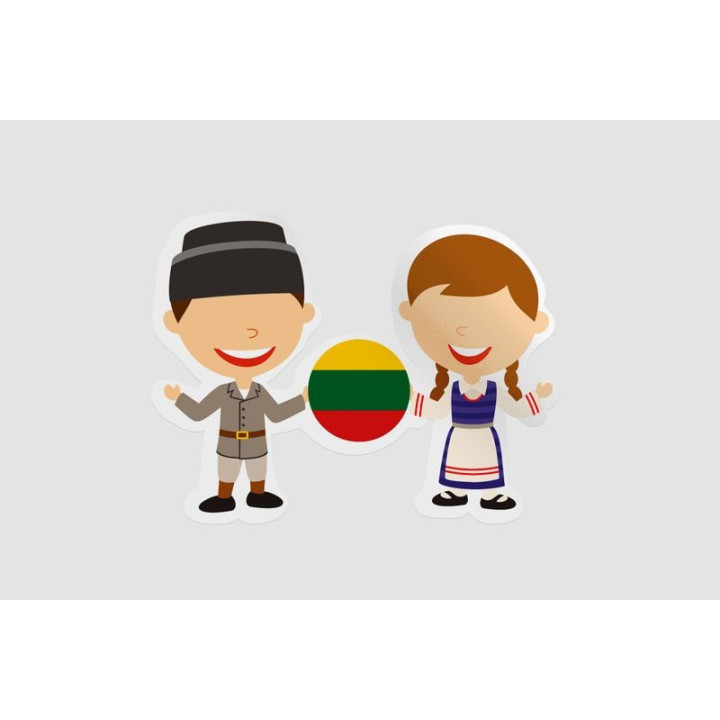 Lithuania Flag Style 27 Sticker - DecalsHouse