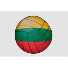 Lithuania Flag Water Polo Ball Sticker - DecalsHouse