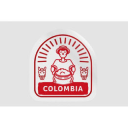 Colombia Coffee Farmer Badge Stickers – Decals (2-Pack)
