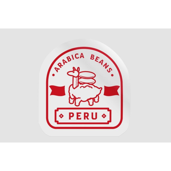 Peru Arabica Beans Coffee Stickers – Llama Badge (2-Pack)