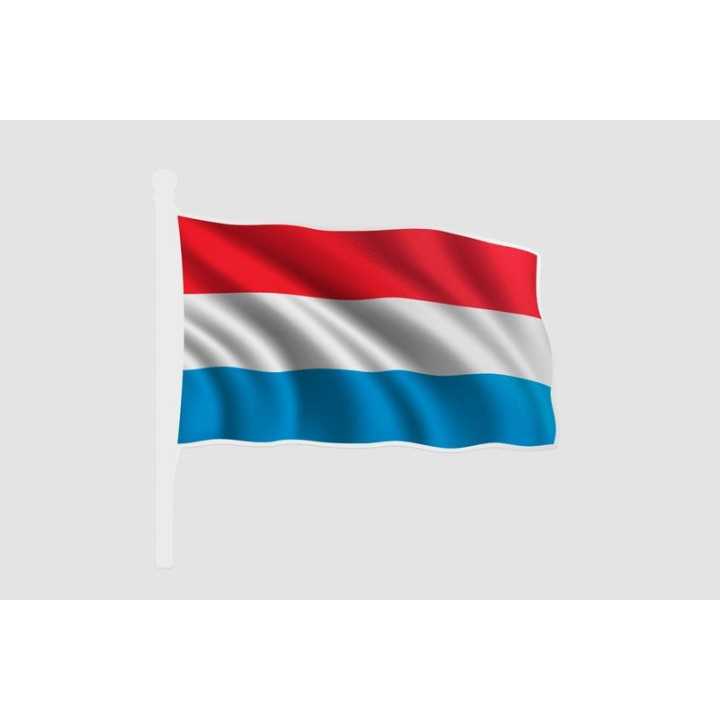 Luxembourg Flag Style 12 Sticker - DecalsHouse