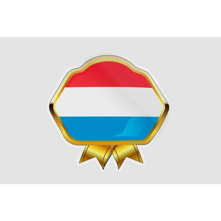 Luxembourg Flag Style 20 Sticker - DecalsHouse