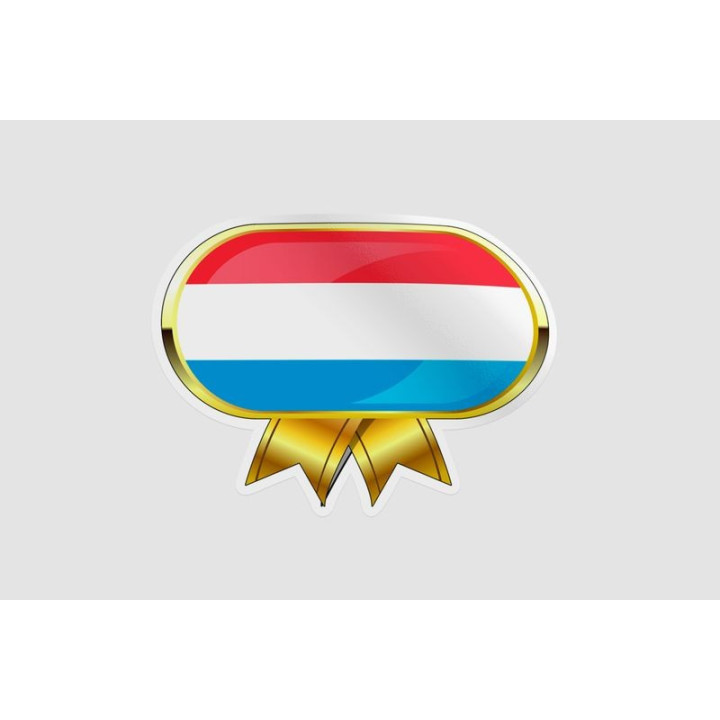 Luxembourg Flag Style 23 Sticker - DecalsHouse
