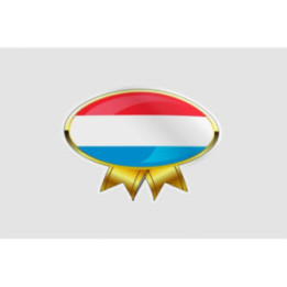 Luxembourg Flag Style 26 Sticker - DecalsHouse