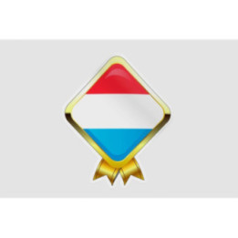 Luxembourg Flag Style 27 Sticker - DecalsHouse
