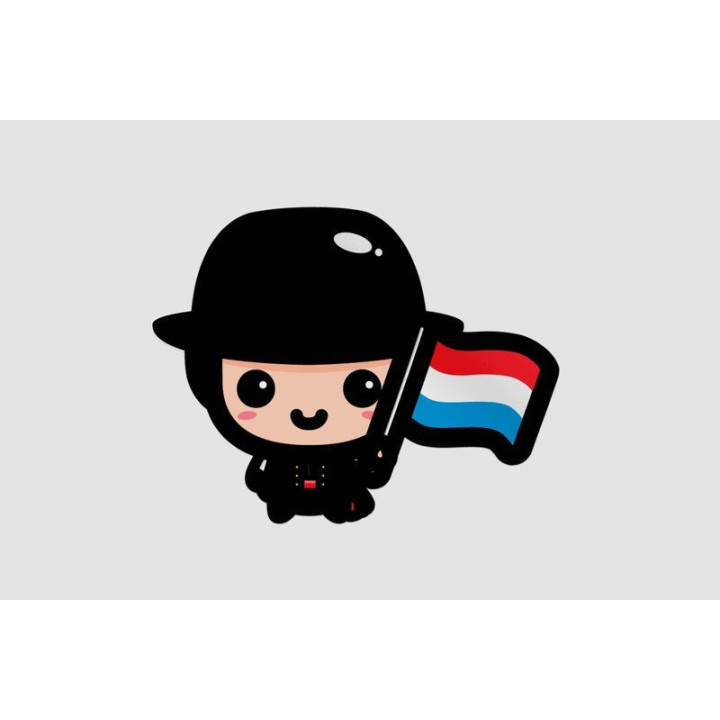 Luxembourg Flag Style 37 Sticker - DecalsHouse