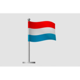 Luxembourg Flag Style 6 Sticker - DecalsHouse