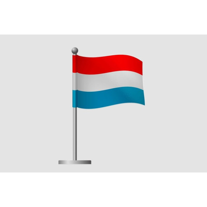 Luxembourg Flag Style 6 Sticker - DecalsHouse