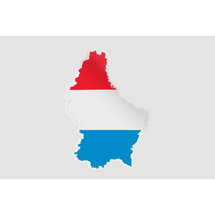 Luxembourg Map Style 5 Sticker - DecalsHouse