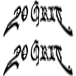 20 Grit Band Stickers – Heavy Metal Decals (2-Pack)