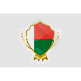 Madagascar Flag Style 20 Sticker - DecalsHouse