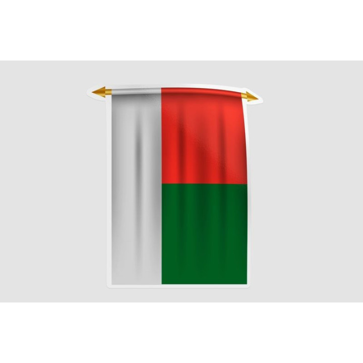 Madagascar Flag Style 5 Sticker - DecalsHouse