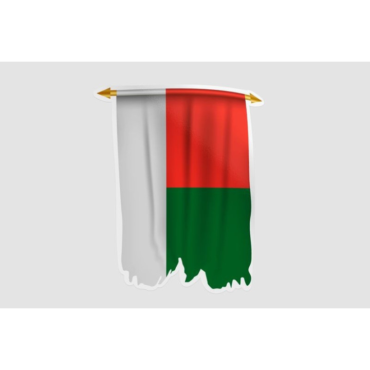 Madagascar Flag Style 8 Sticker - DecalsHouse