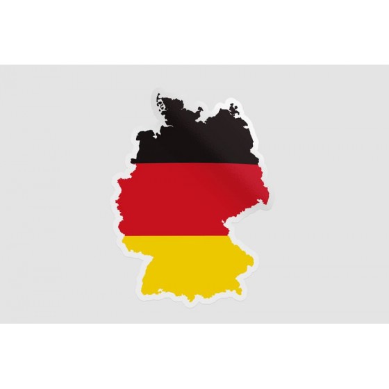 Germany Map Flag Style 2