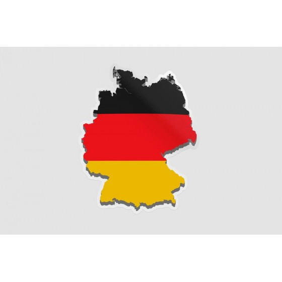Germany Map Flag Style 3