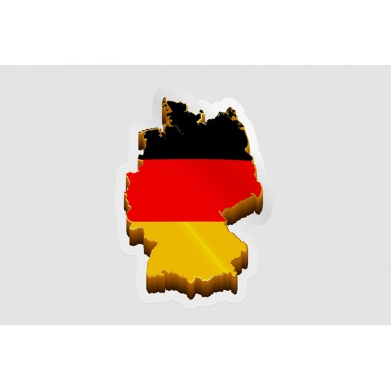 Germany Map Flag Style 4