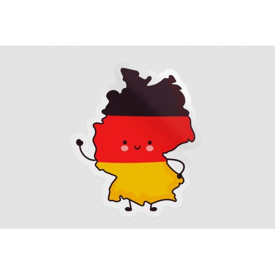 Germany Map Funny Face Style 4