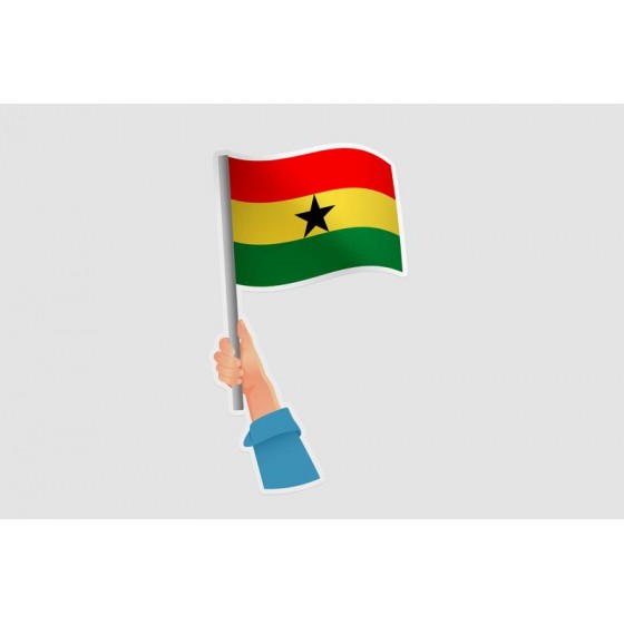 Ghana Flag Hand Style 2