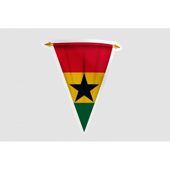 Ghana Flag Pennant Style 3