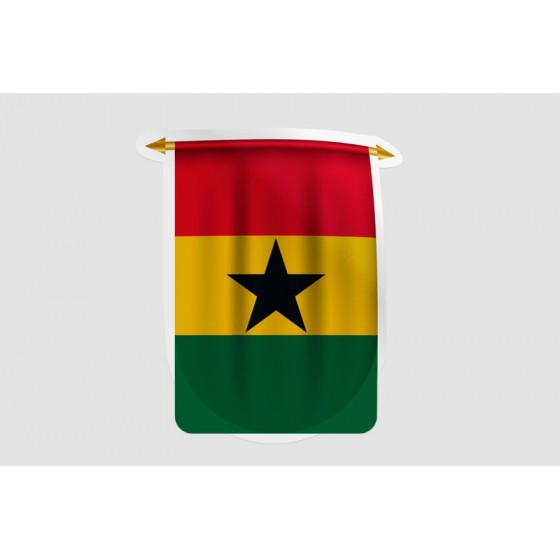 Ghana Flag Pennant Style 4