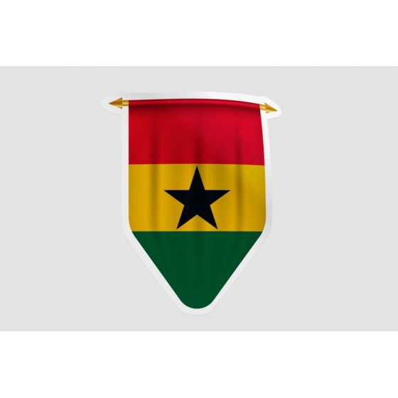 Ghana Flag Pennant Style 6