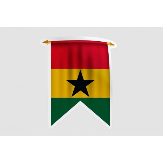 Ghana Flag Pennant Style 7