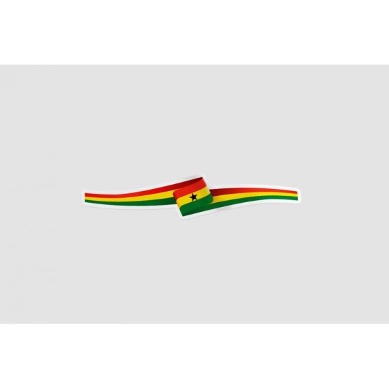 Ghana Flag Ribbon Style 3