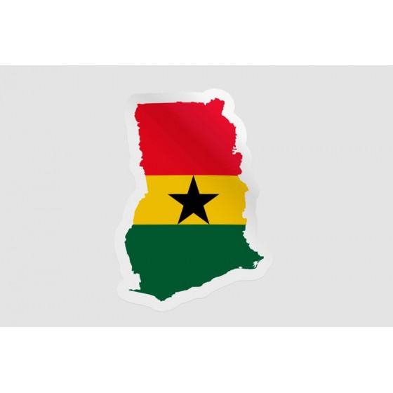 Ghana Map Flag