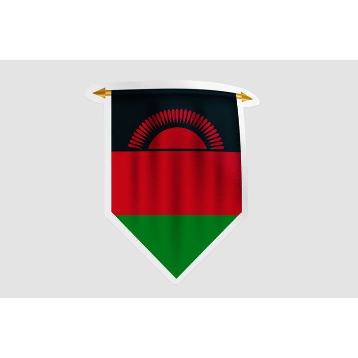 Malawi Flag Style 9 Sticker - DecalsHouse