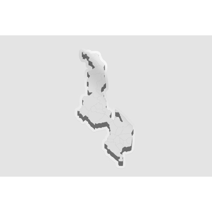 Malawi Map Style 2 Sticker - DecalsHouse