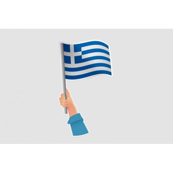 Greece Flag Hand Style 2