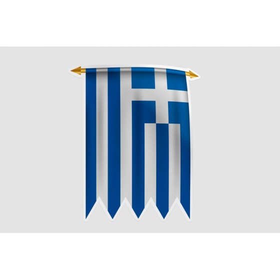Greece Flag Pennant Style 2