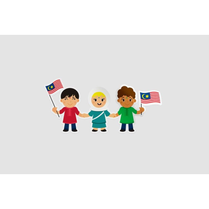 Malaysia Flag Style 11 Sticker - DecalsHouse