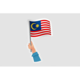 Malaysia Flag Style 13 Sticker - DecalsHouse