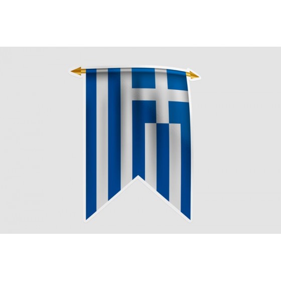 Greece Flag Pennant Style 8