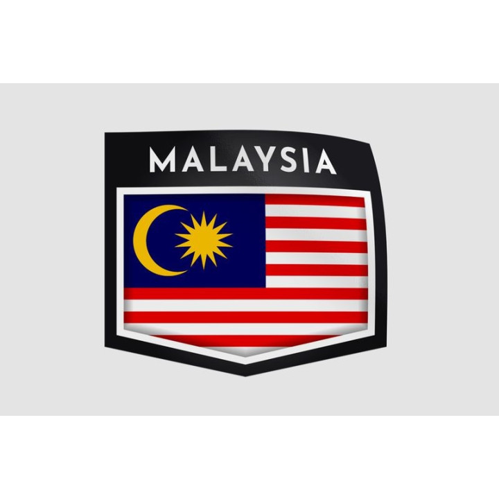 Malaysia Flag Style 16 Sticker - DecalsHouse