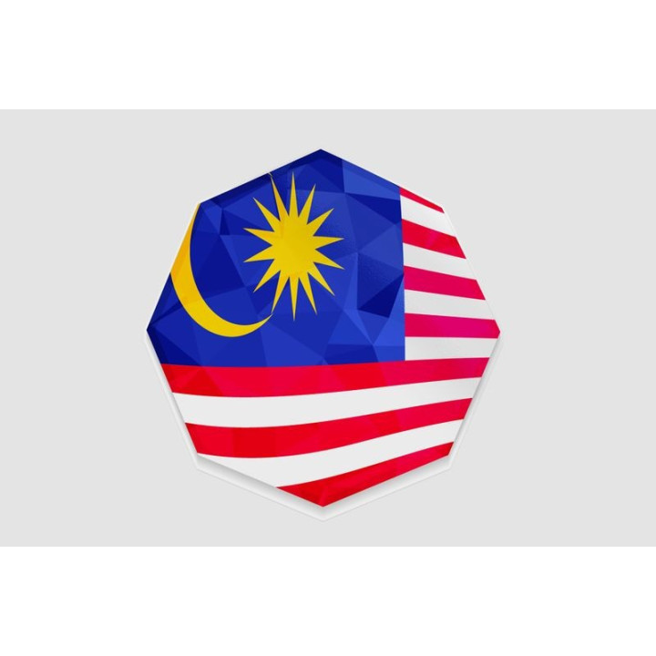 Malaysia Flag Style 25 Sticker - DecalsHouse
