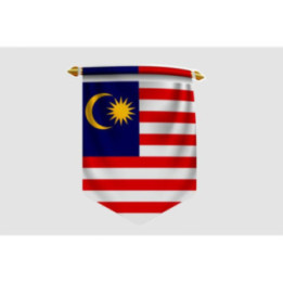 Malaysia Flag Style 26 Sticker - DecalsHouse