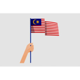 Malaysia Flag Style 6 Sticker - DecalsHouse